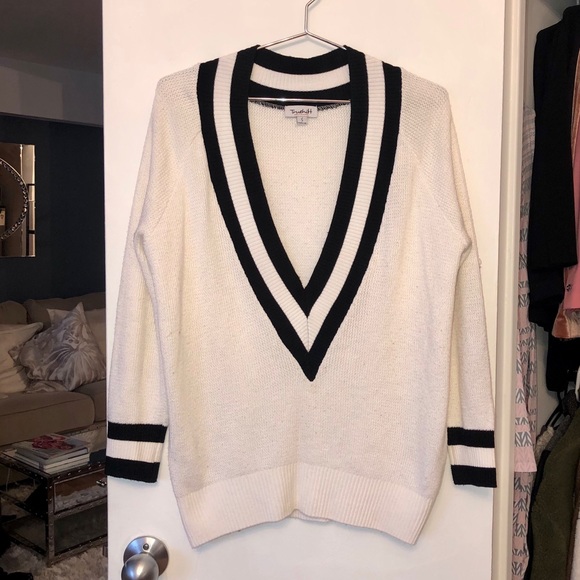 Nasty Gal Boys Club Sweater in White/Black - Picture 4 of 5